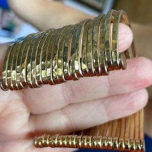 Vintage hammered band cuff bracelet